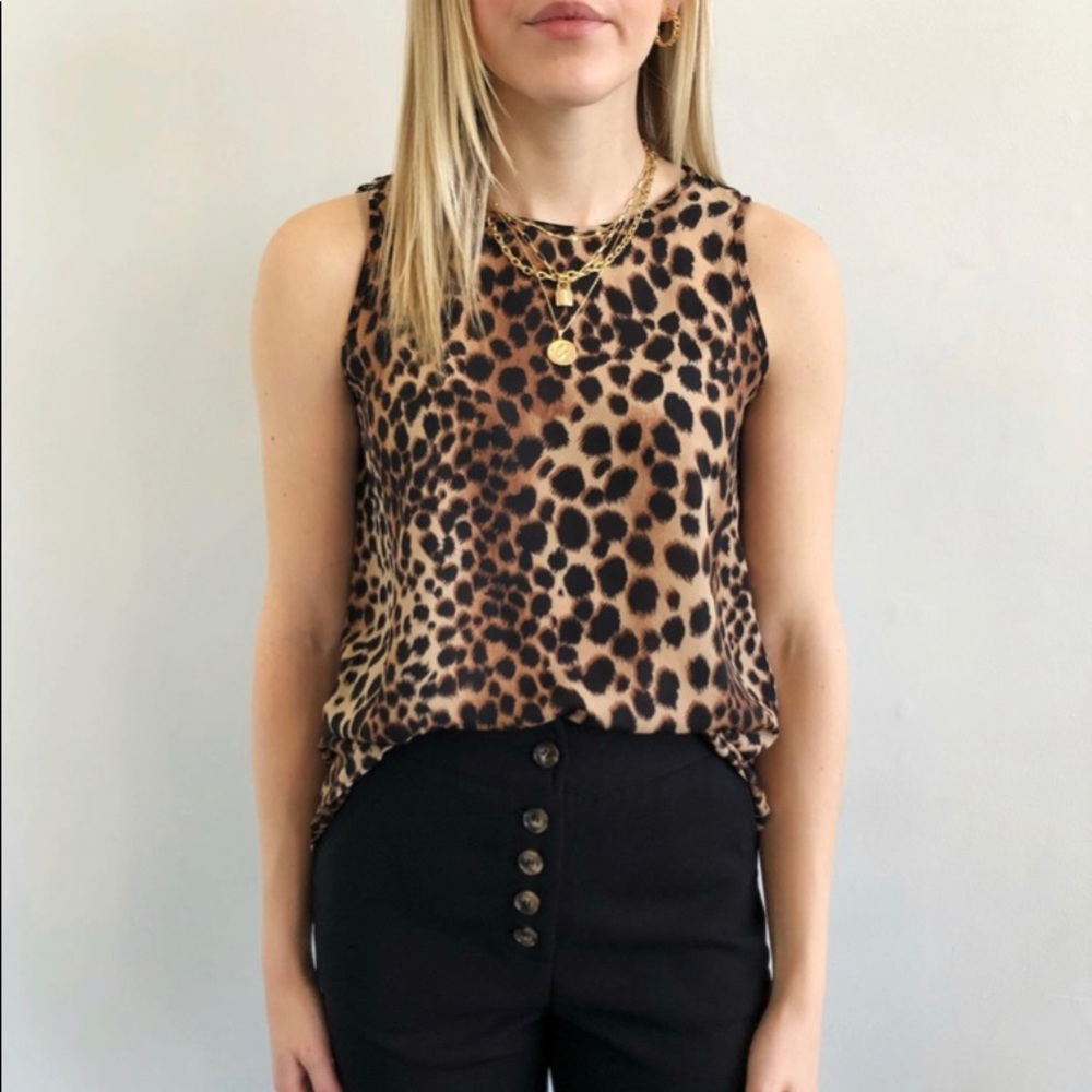Leopard Flowy Tank Top